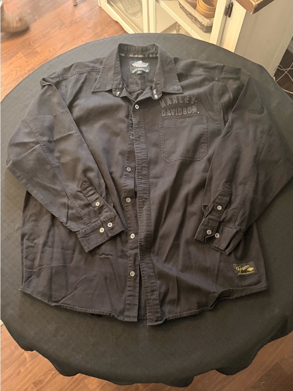 Harley-Davidson Black Long-Sleeve Button Shirt